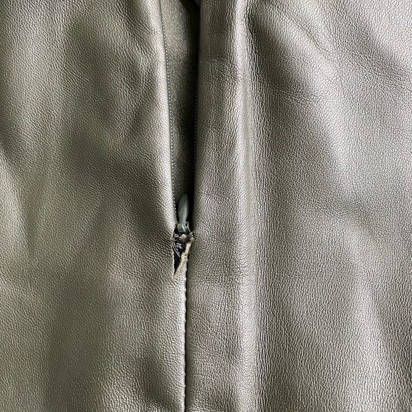 COS Dark Green Maxi Leather Skirt Size 34 - Picture 8 of 12